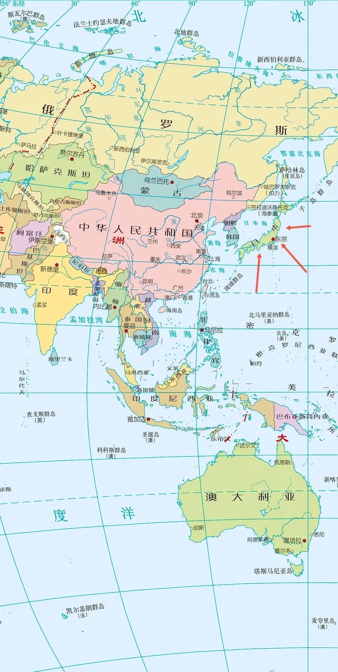 ​日本在世界的地理位置以及樱岛火山所处的地理位置