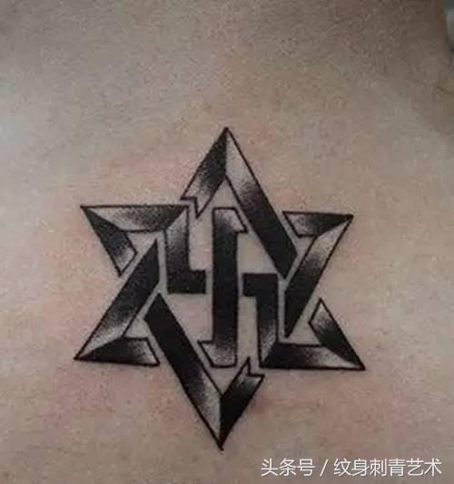好看的六芒星纹身,男女通用