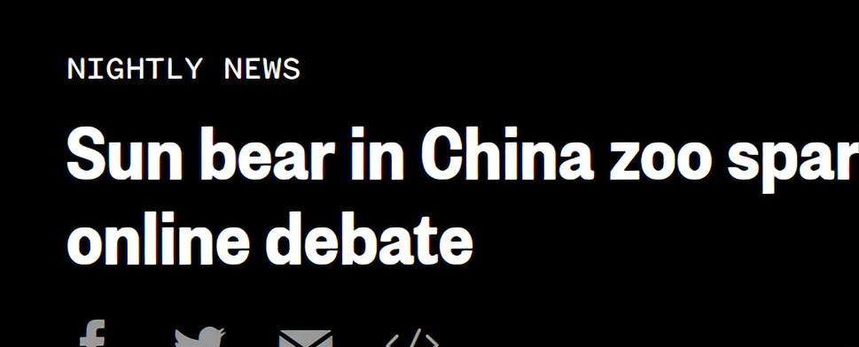 中国动物园的一头马来熊火爆全球!国外网友:它到底是熊还是人?