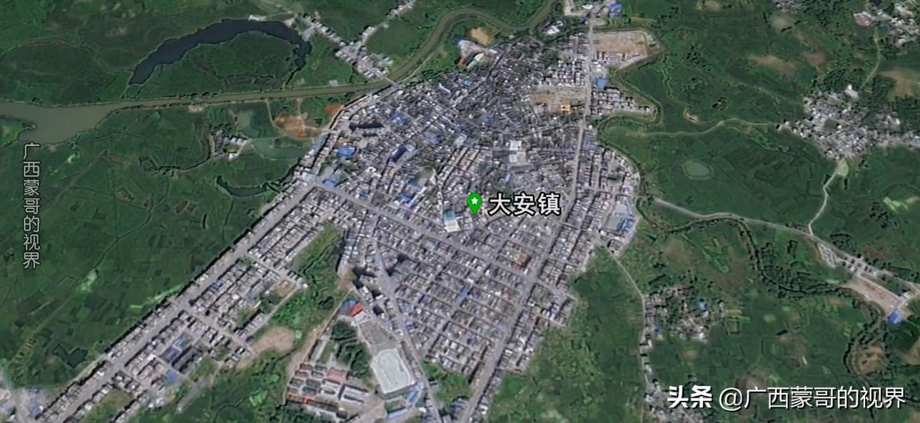 卫星图看:广西10个人口大镇,你知道在哪里吗?