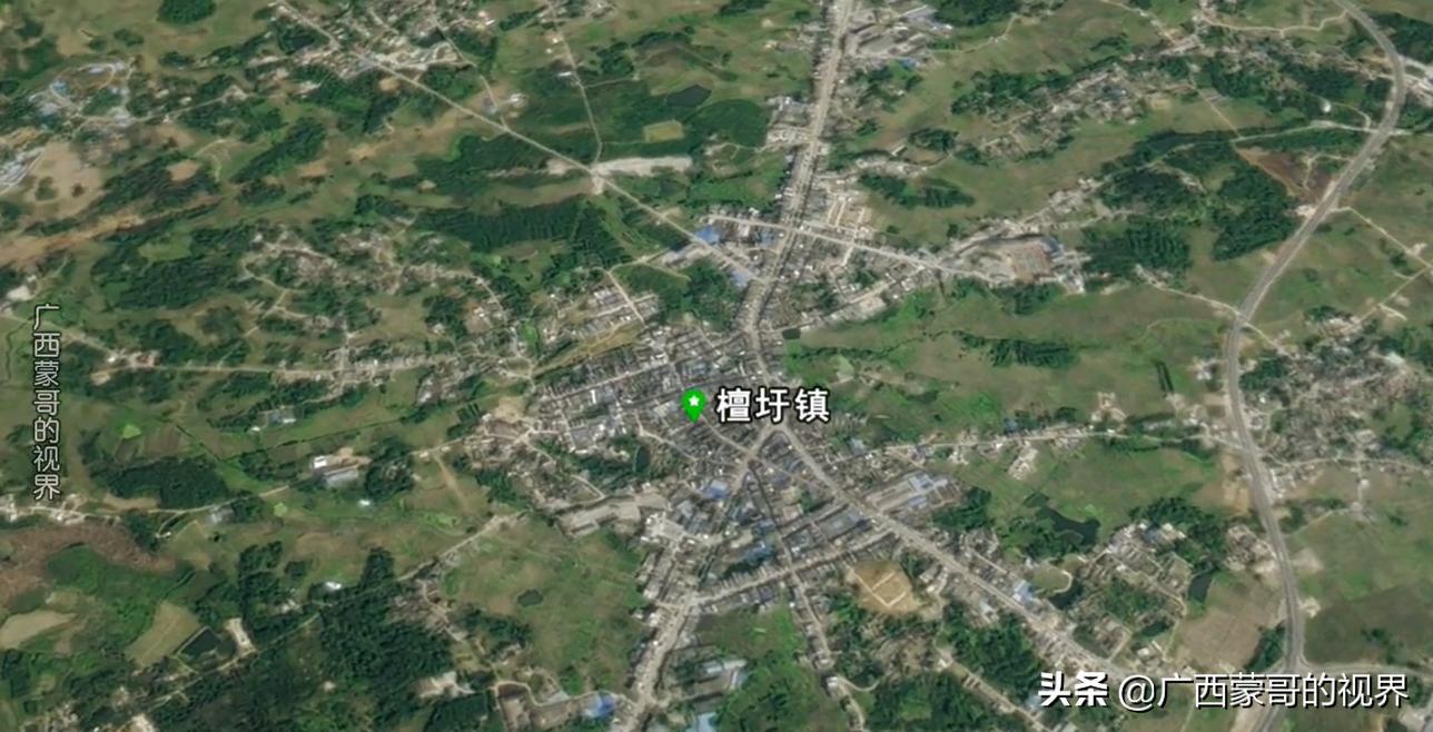 卫星图看:广西10个人口大镇,你知道在哪里吗?
