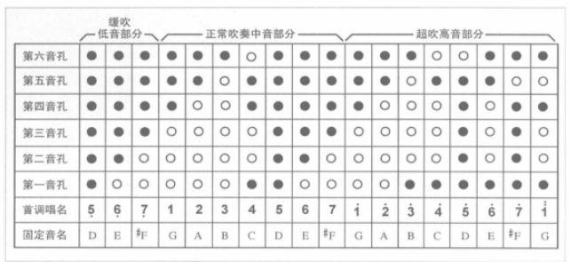 详细讲解六孔和八孔箫的指法表