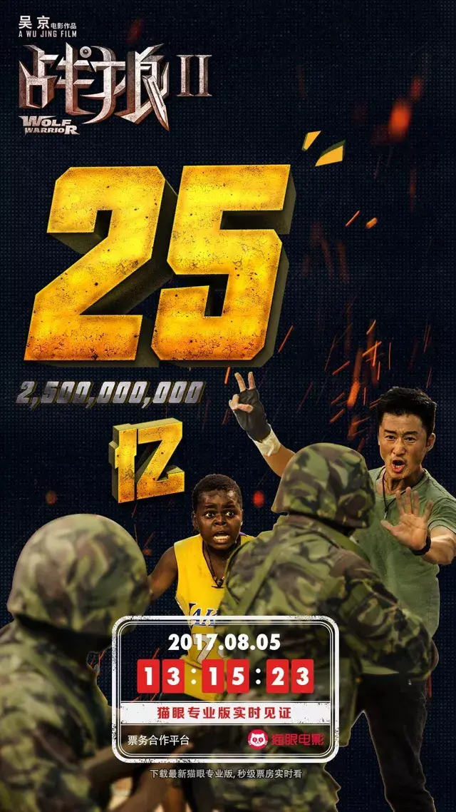52张《战狼2》破亿海报大合集,我是”战狼“粉,我来见证!