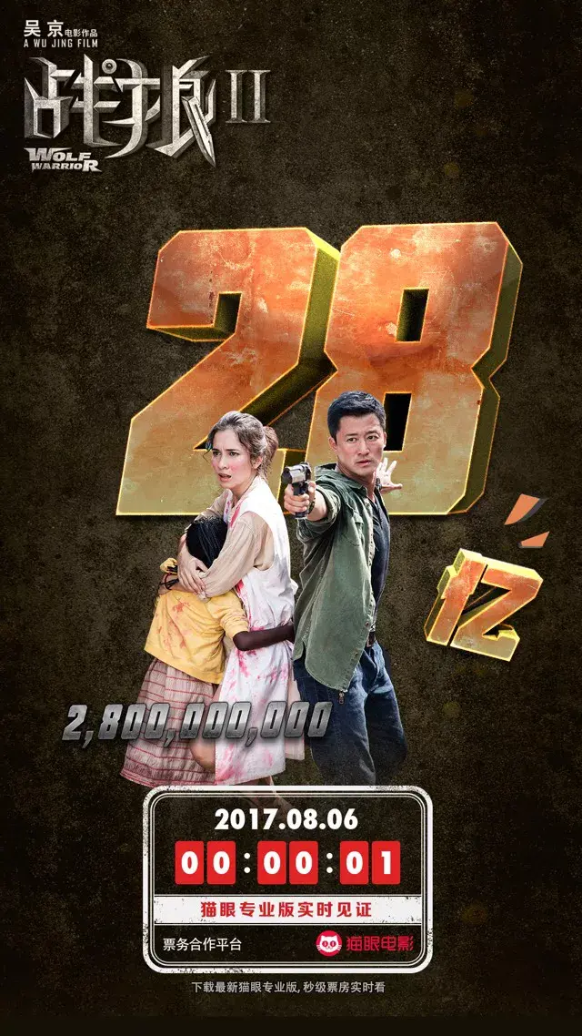 52张《战狼2》破亿海报大合集,我是”战狼“粉,我来见证!