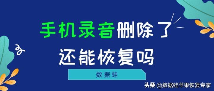 手机录音误删怎么恢复(手机录音删除了怎么恢复)