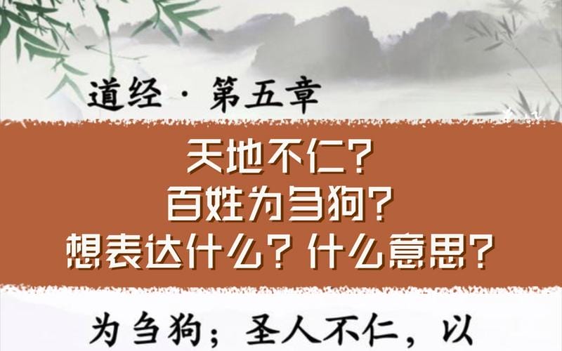 人如刍狗什么意思 人如刍狗的解释