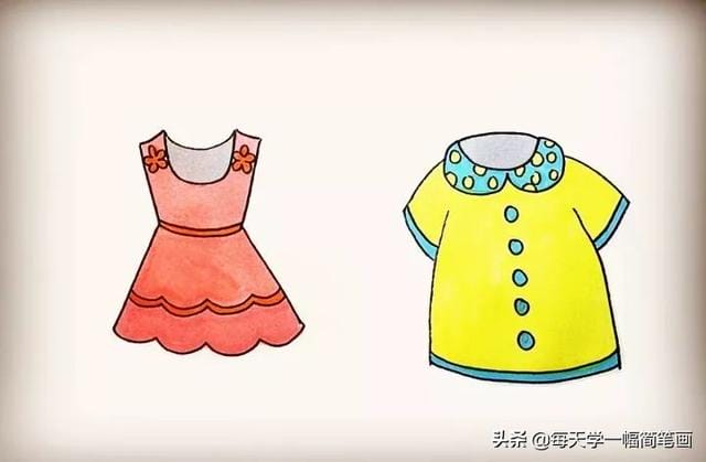 衣服100种画法简笔画(每天学一幅简笔画--60种衣服的简单简笔画画法) 衣服100种画法简笔画 每天学一幅简笔画