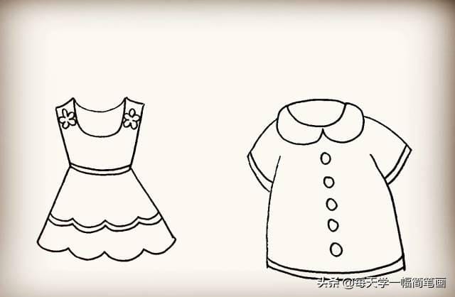衣服100种画法简笔画(每天学一幅简笔画--60种衣服的简单简笔画画法) 衣服100种画法简笔画 每天学一幅简笔画