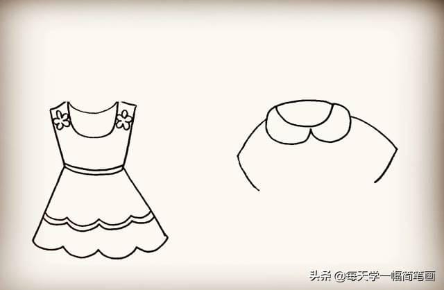 衣服100种画法简笔画(每天学一幅简笔画--60种衣服的简单简笔画画法) 衣服100种画法简笔画 每天学一幅简笔画