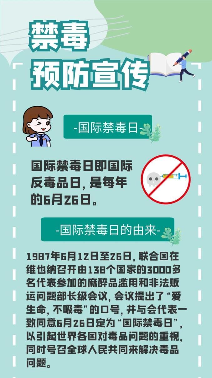 禁毒日每年的多少日 禁毒日是每年的几月几日?