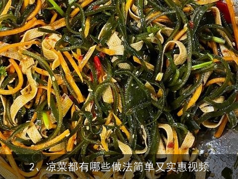 凉菜都有哪些做法简单 又实惠(凉菜都有哪些做法简单 又实惠视频)