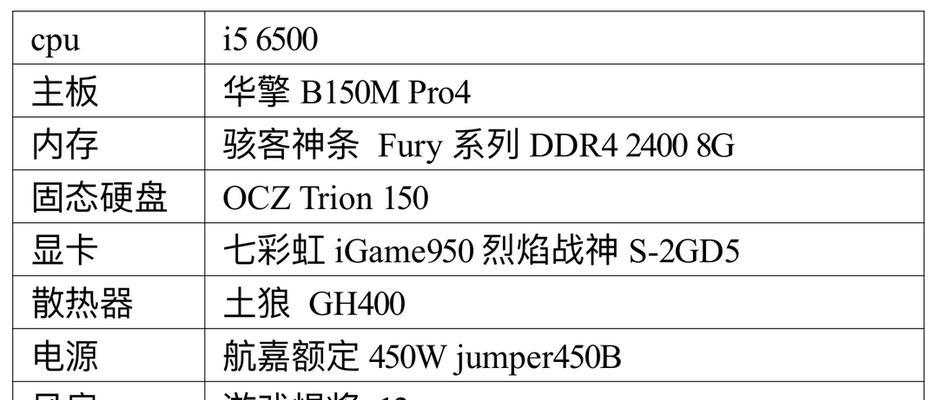 3代i5配950(电脑配置选择的关键)